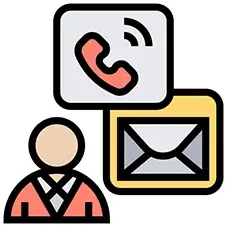 Icon Kontakt als Strichzeichung